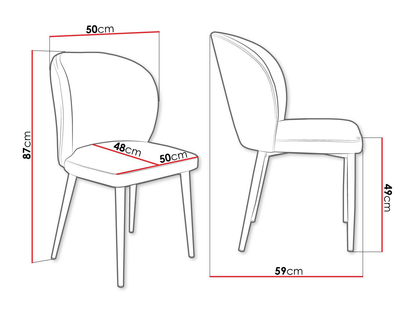 Stol Jackson 104 (Sort + Magic Velvet 2209)