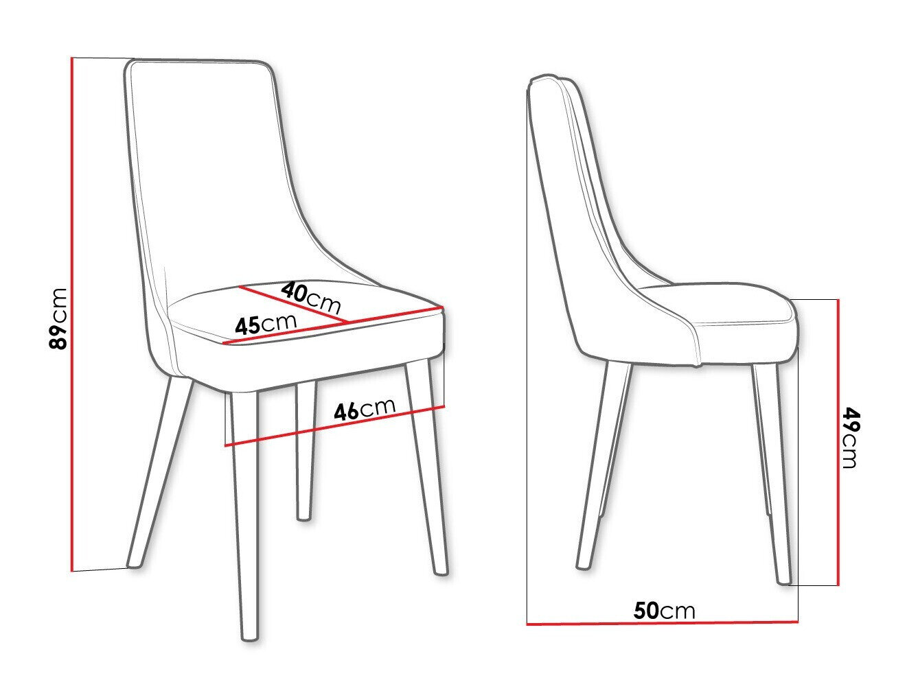 Stoel Jackson 107 (Zwart + Magic Velvet 2209)