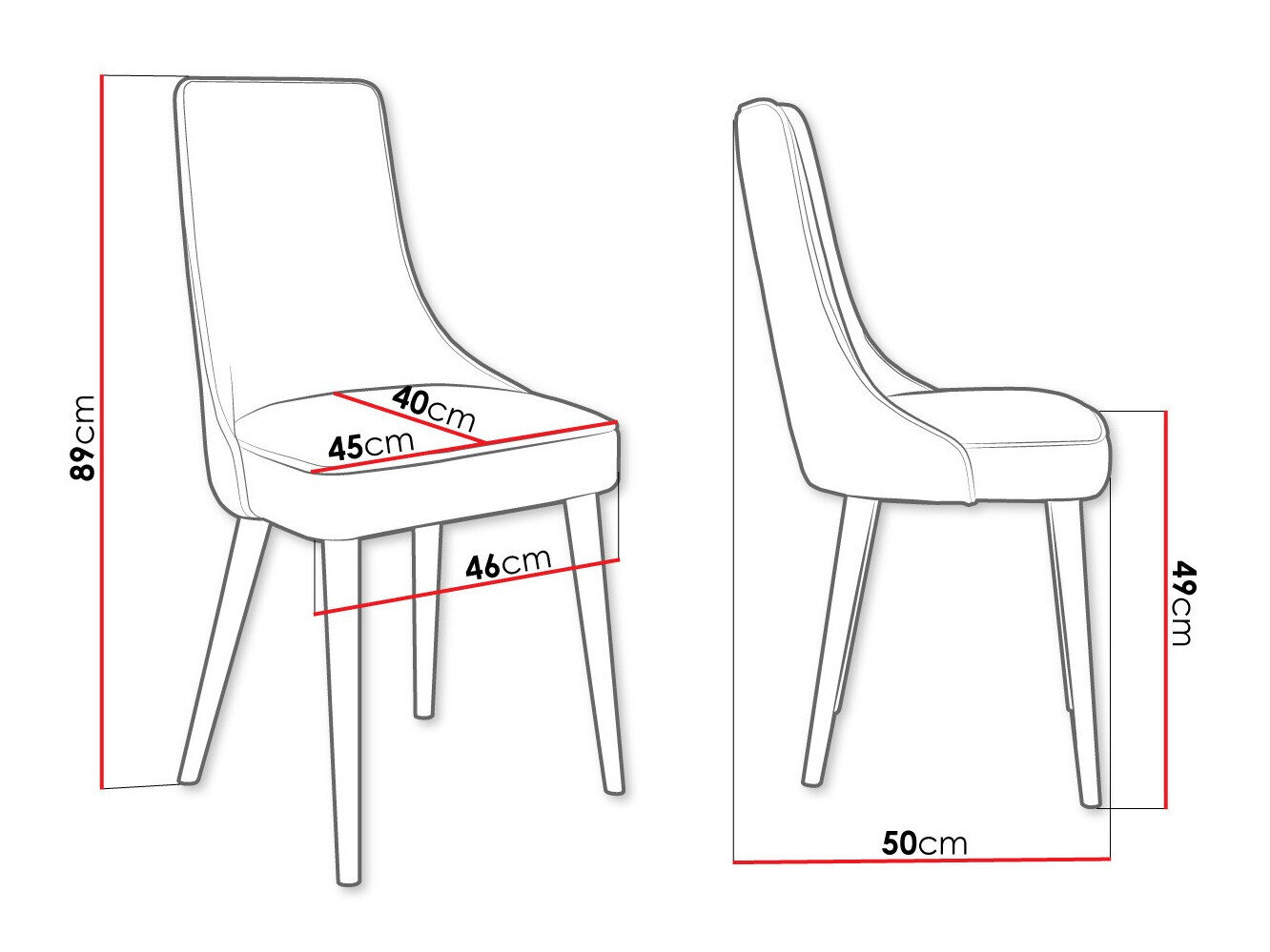 Stoel Jackson 107 (Zwart + Magic Velvet 2258)