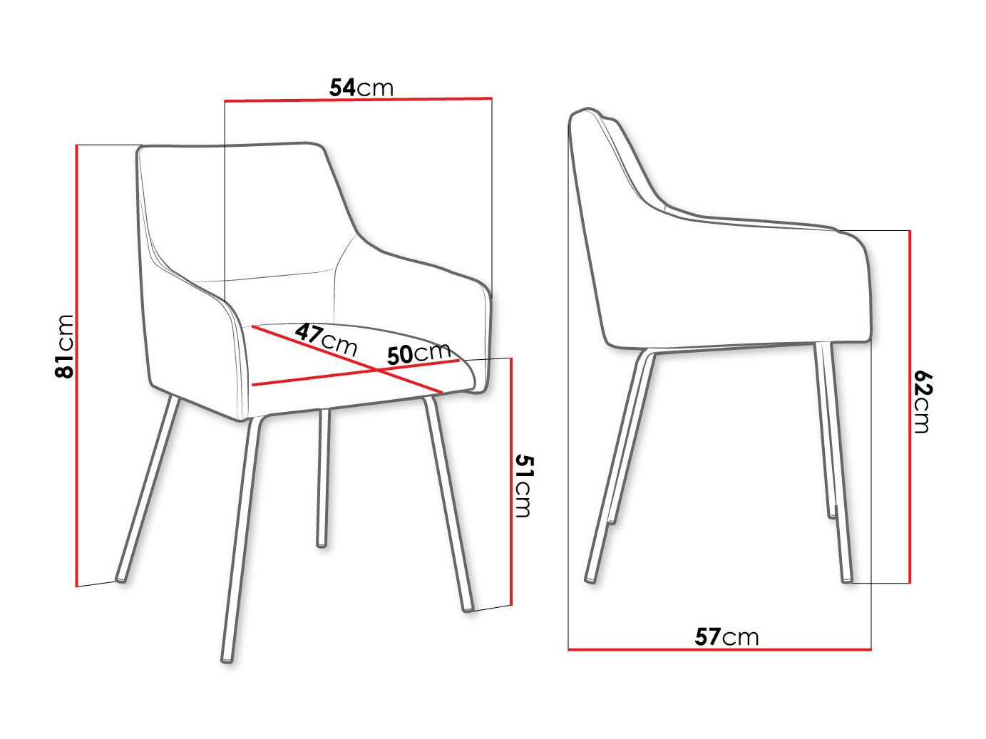 Stoel Jackson 109 (Zwart + Magic Velvet 2219)