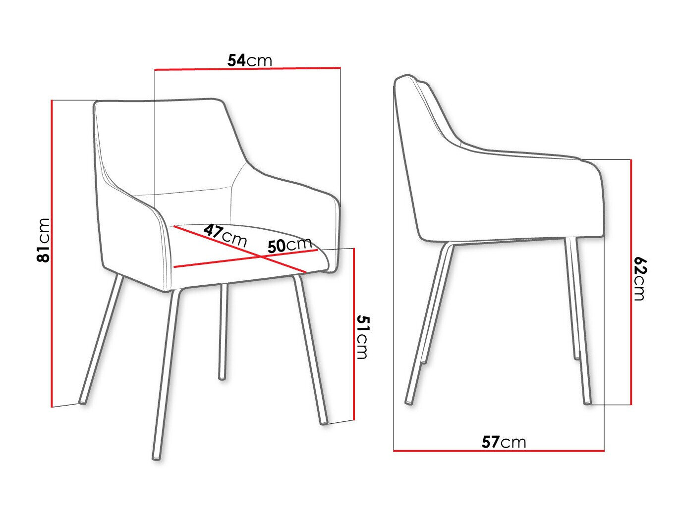 Stoel Jackson 109 (Zwart + Magic Velvet 2258)
