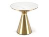 Sofabord Houston 1553 (Gylden + Hvid marmor)