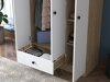 Gardróbszekrény Kailua 661 (Fehér + Dió)