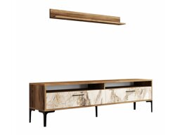 Set de living Kailua 857 (Nuc + Marmură albă)
