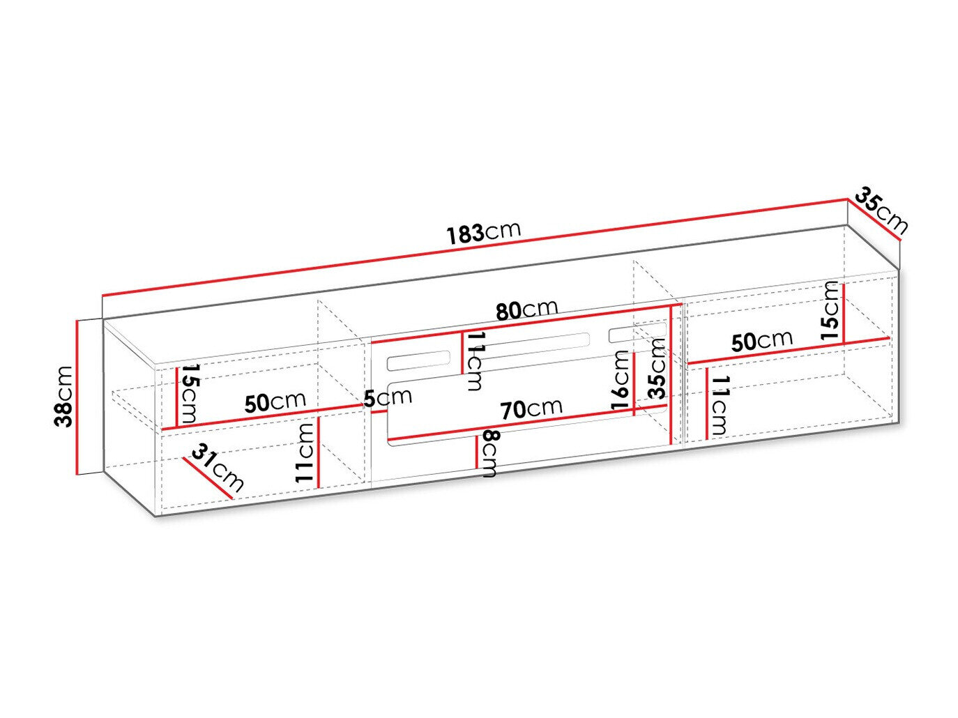 TV-bord Mensura (Sort)