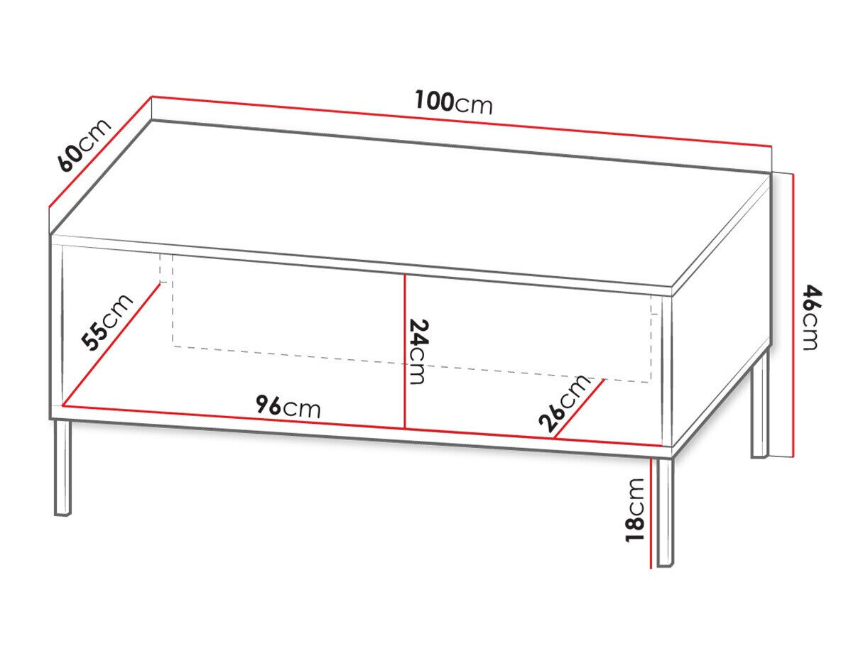 Sofabord Verteni 104 (Hvid)