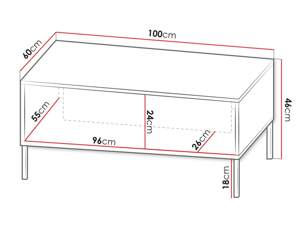 Sofabord Verteni 104 (Sort)