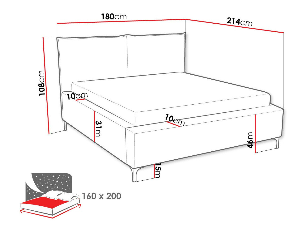 Bed Clovis 113 (Poso 100)