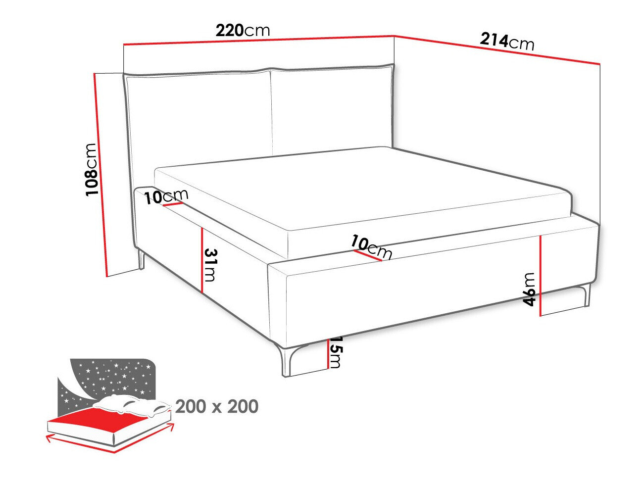 Bed Clovis 113 (Poso 100)