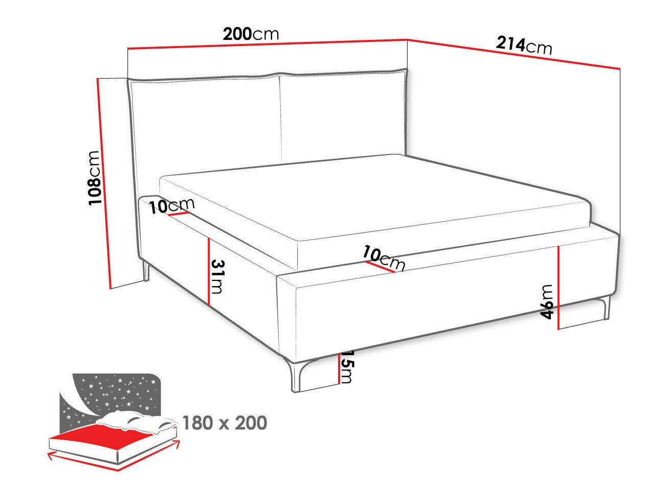 Bed Clovis 113 (Poso 110)
