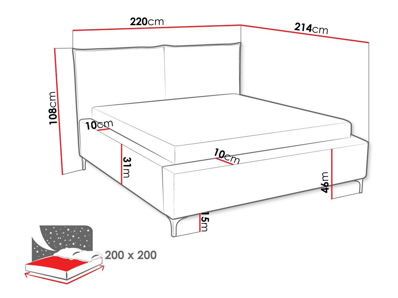 Bed Clovis 113 (Poso 110)