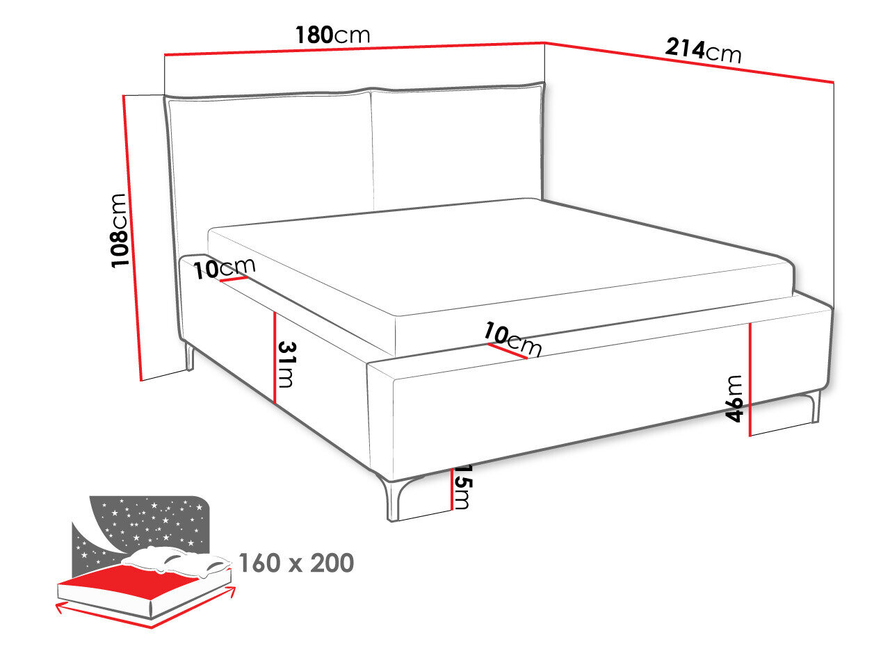 Bed Clovis 113 (Poso 34)
