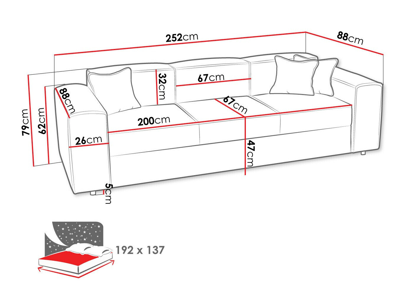 Slaapbank Clovis 114 (Poso 110)