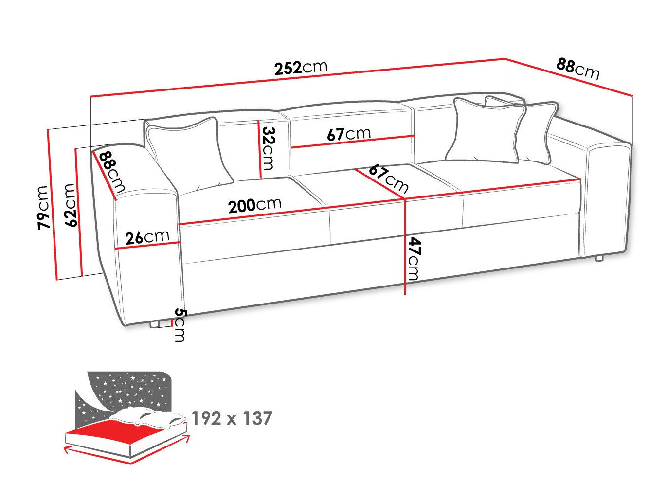 Slaapbank Clovis 114 (Poso 34)