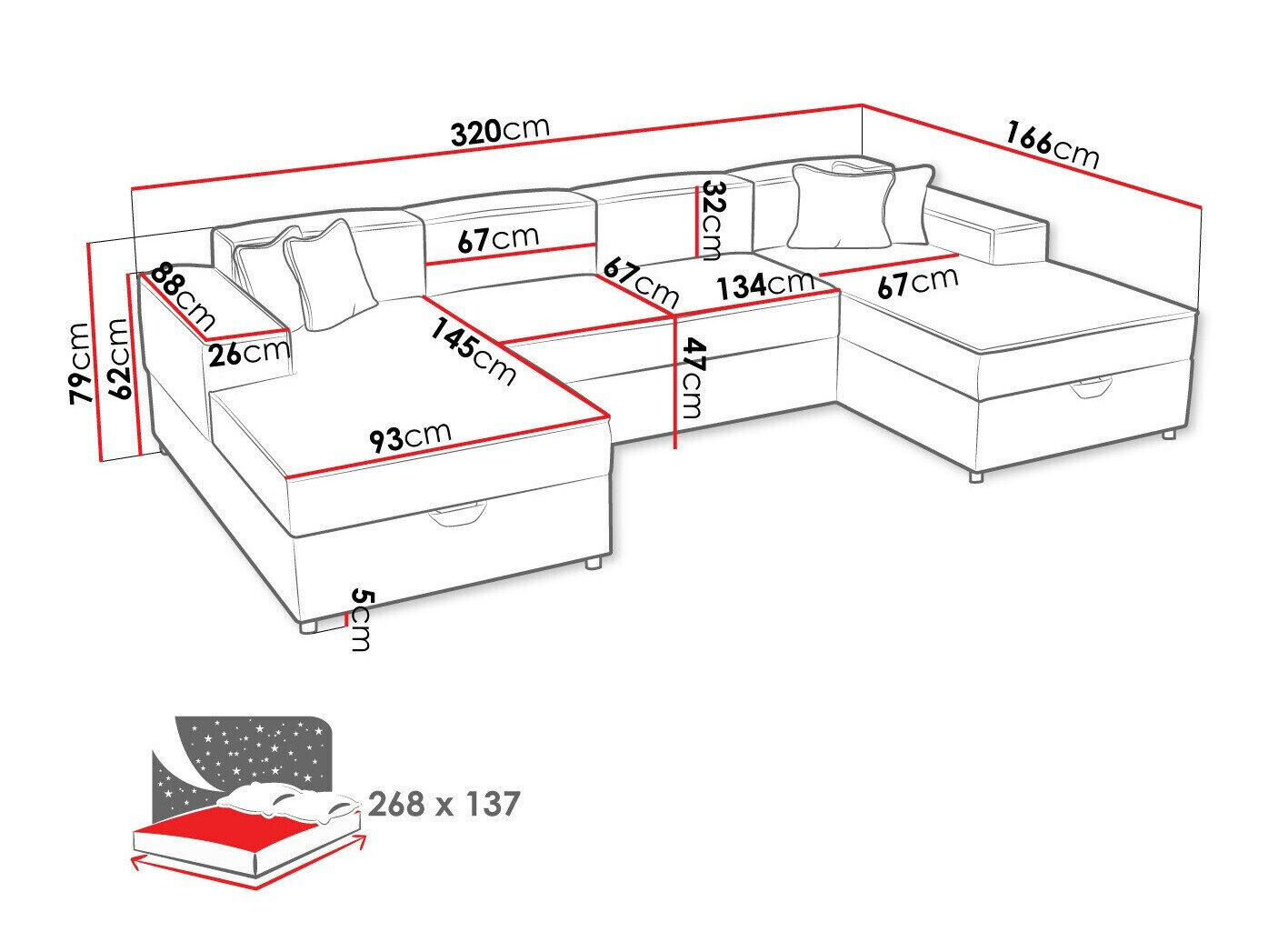 Hjørnesofa Clovis 115 (Poso 34)
