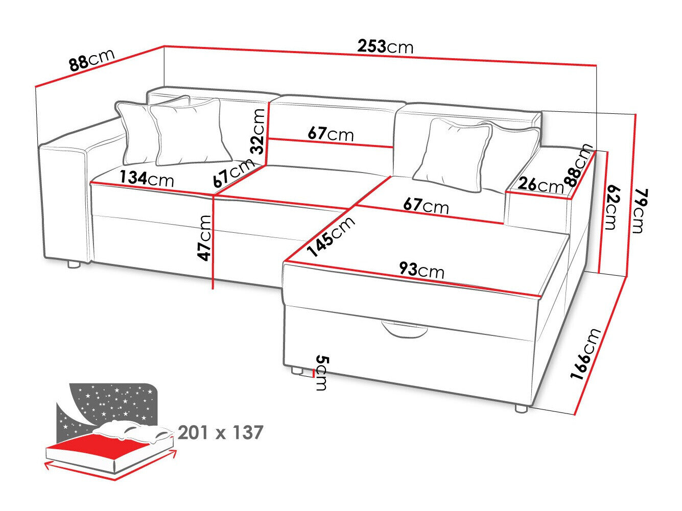 Hjørnesofa Clovis 116 (Poso 110)