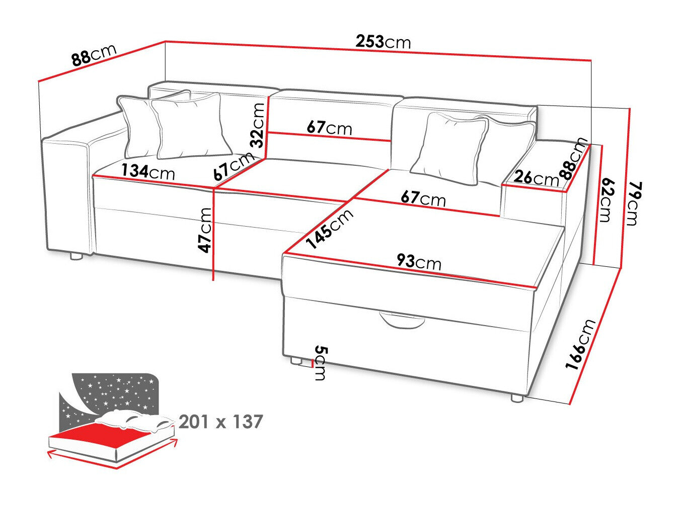 Hjørnesofa Clovis 116 (Poso 27)