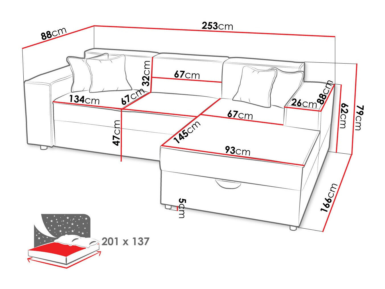 Hjørnesofa Clovis 116 (Poso 27)