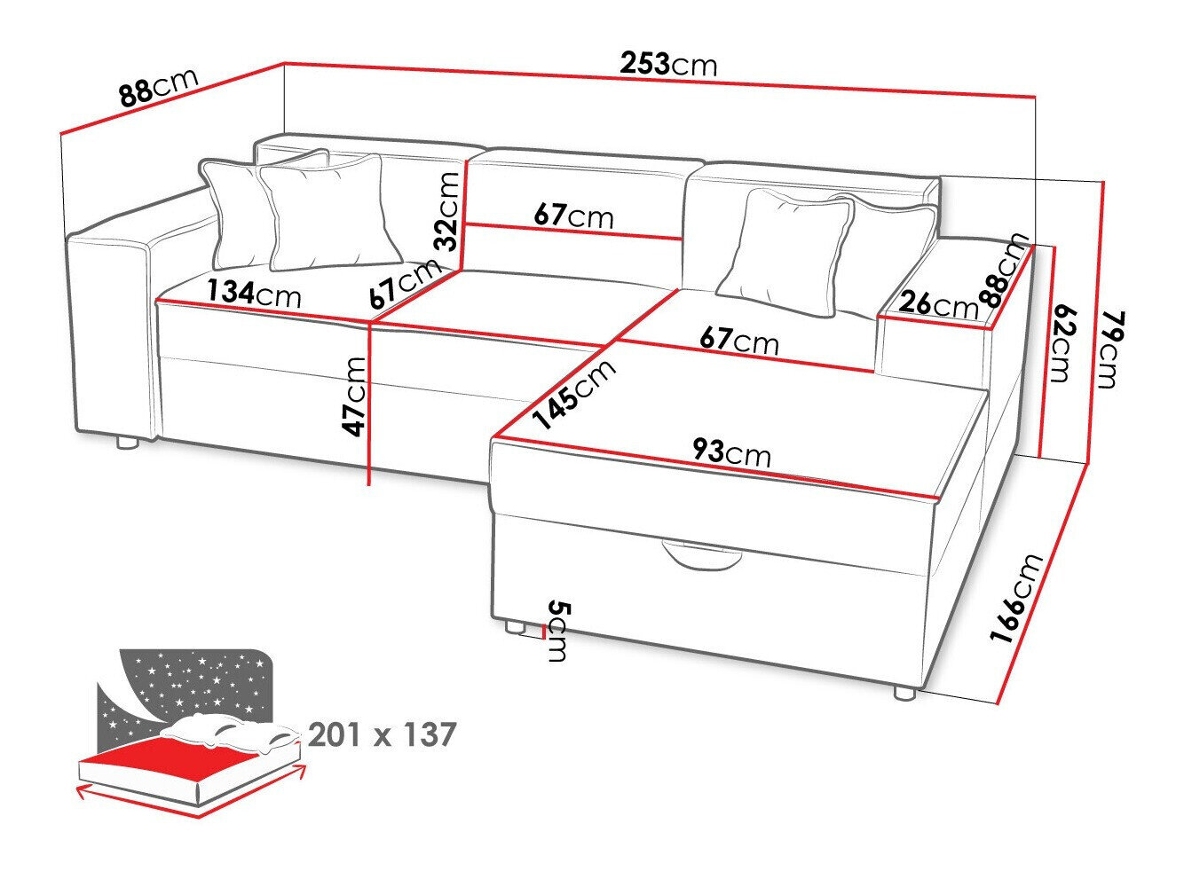 Hjørnesofa Clovis 116 (Poso 34)