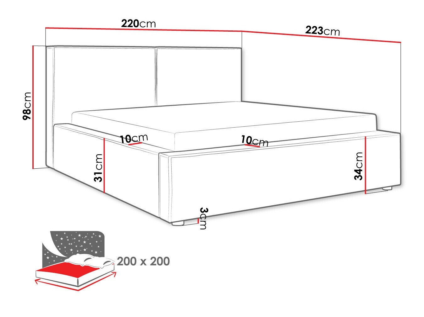 Bed TrendyNest Pelagia (Manila 02)