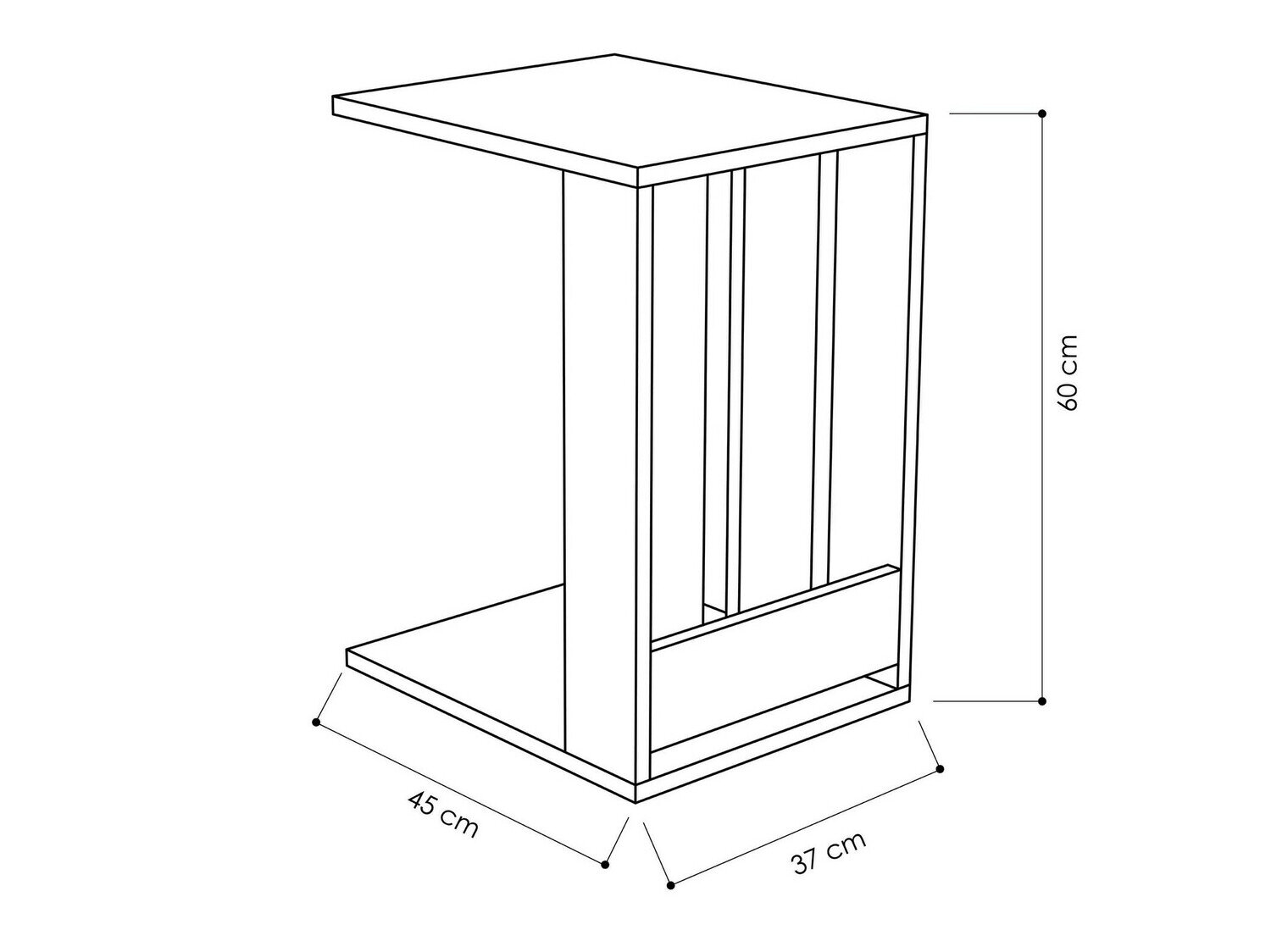 Mesa auxiliar Kailua 1379 (Blanco)