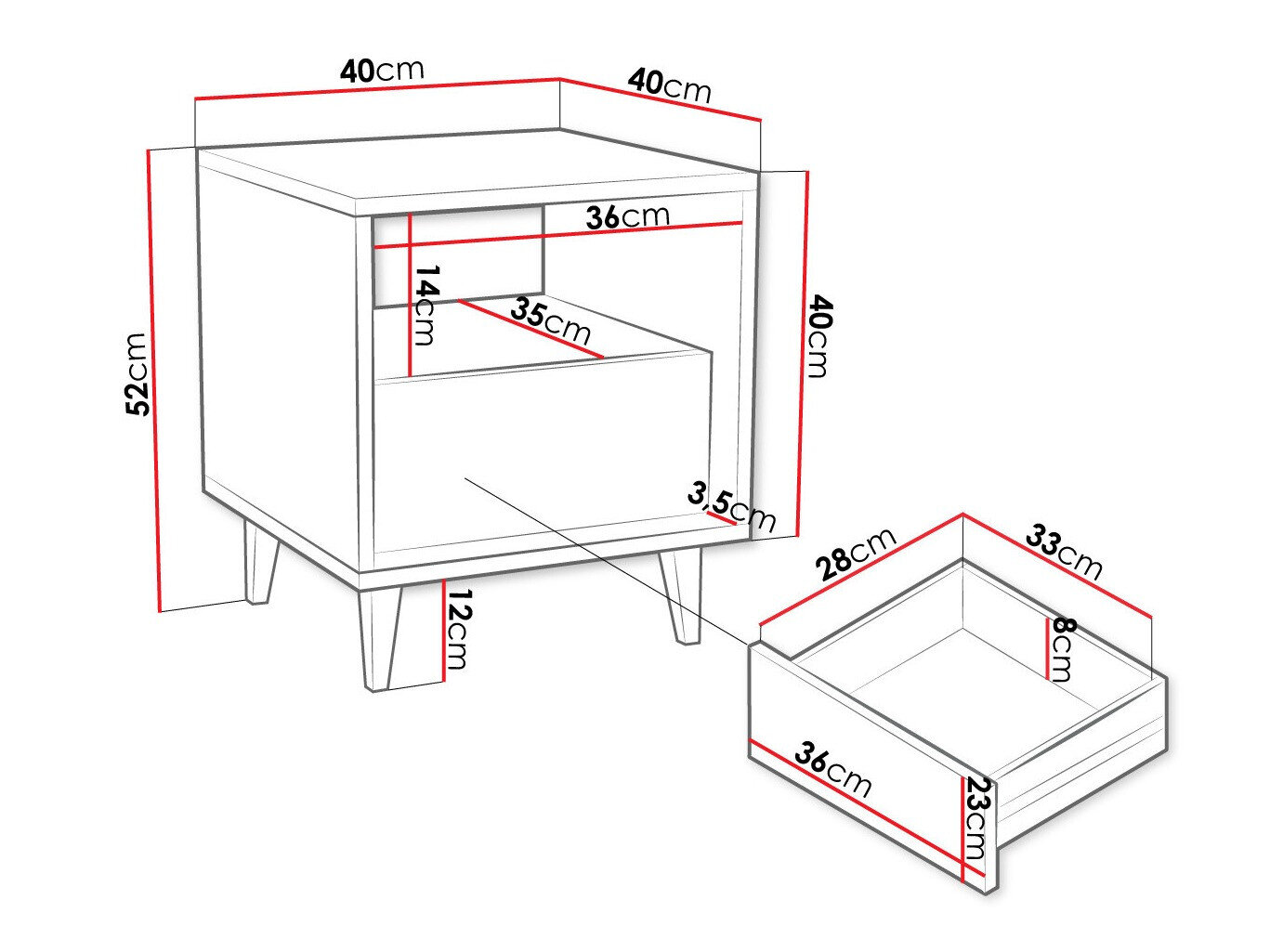 Sengebord Comfivo Romtori