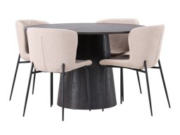 Eetkamerset Dallas 4257 (Beige + Zwart)