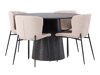 Eetkamerset Dallas 4257 (Beige + Zwart)