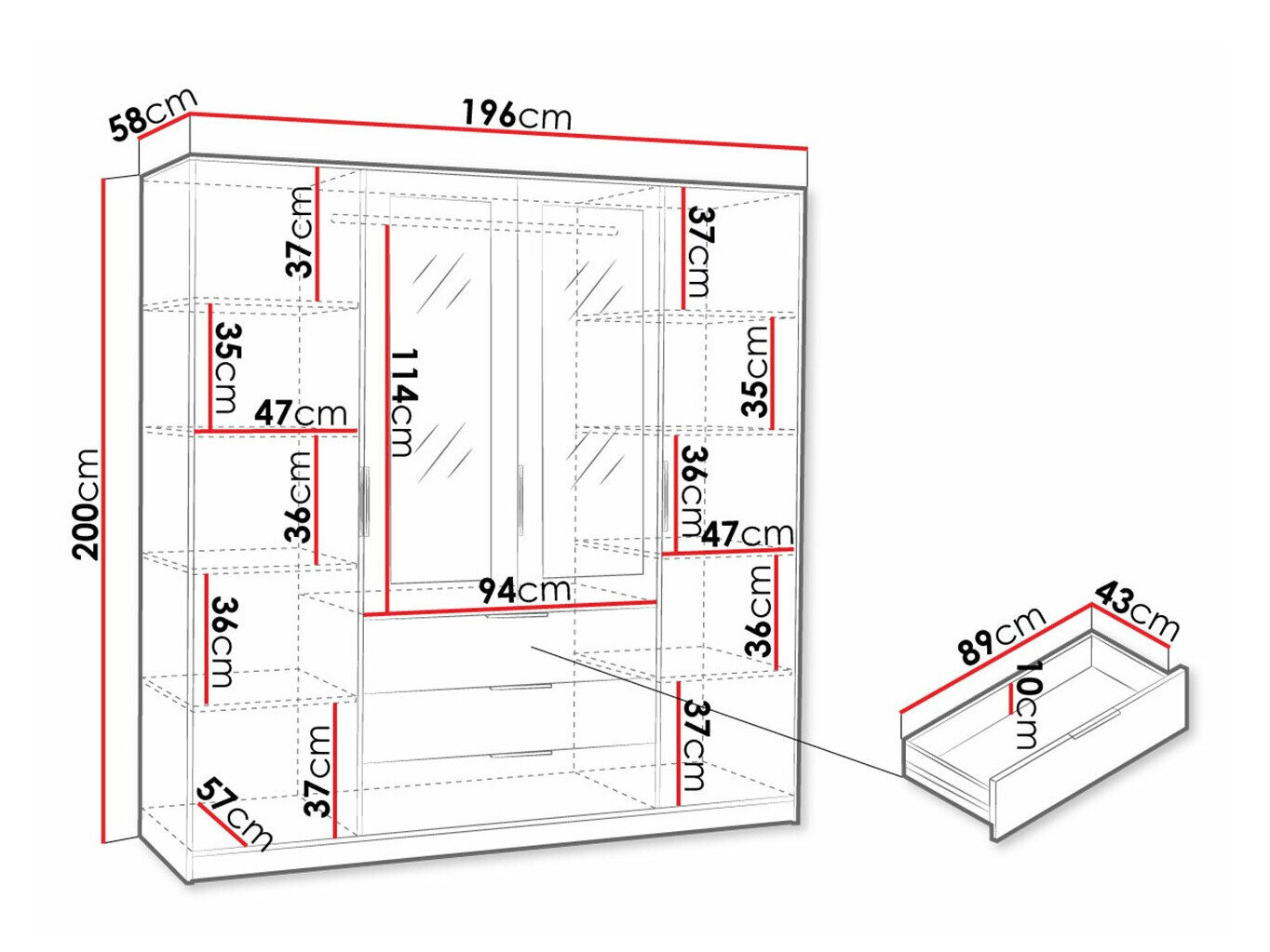 Garderobeskab Ophdome 105
