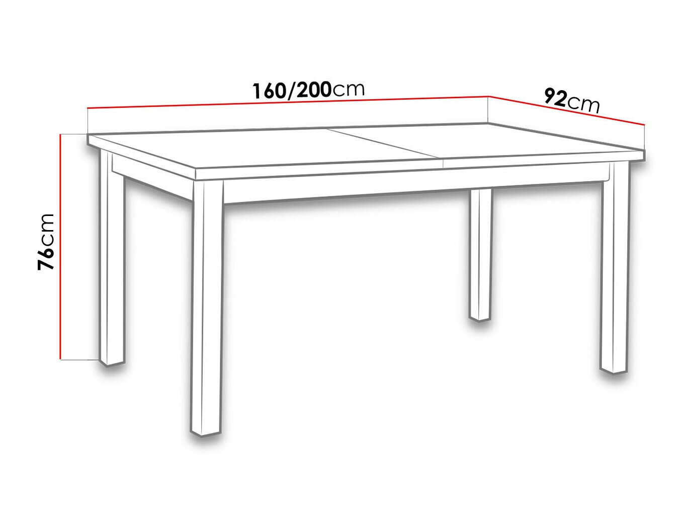 Tafel Victorville 106 (Wit)