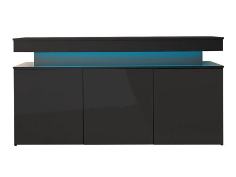 Dressoir Monfero (Zwart + Glanzend zwart)