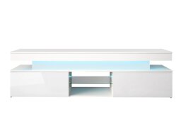 Meuble TV Monfero (Blanc + Blanc brillant)