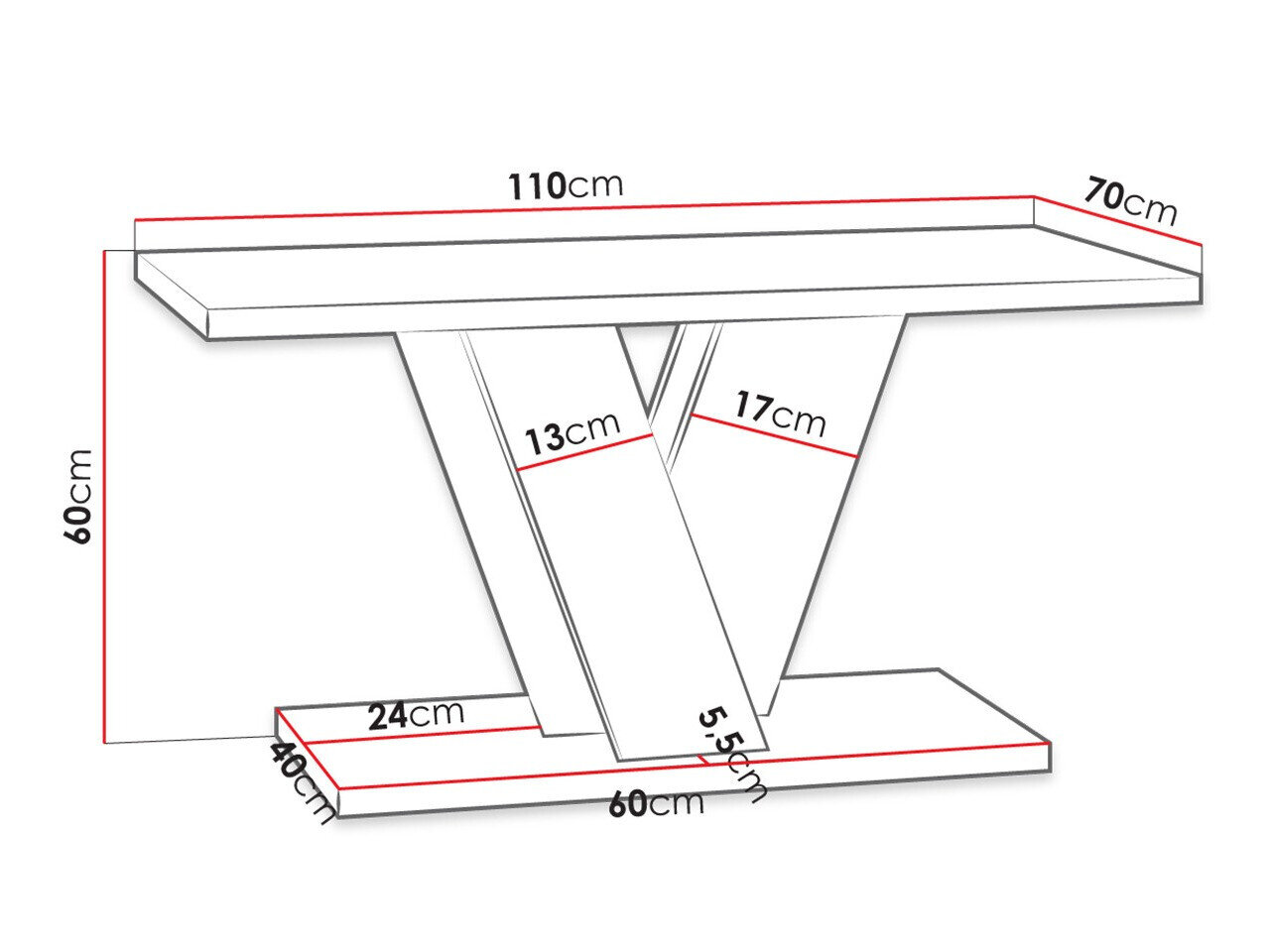 Sofabord Goodyear 128 (Artisan eg + Sort)