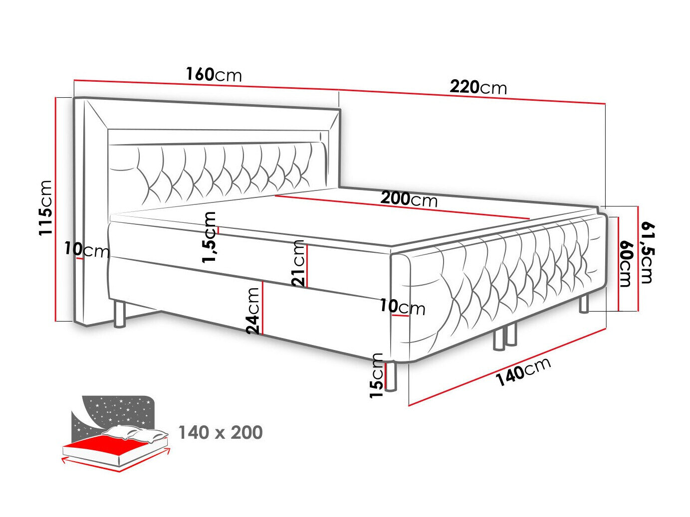Boxspring Aura II