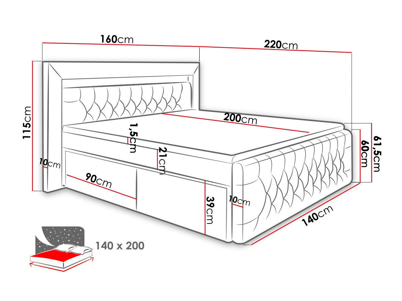 Boxspring Aura III