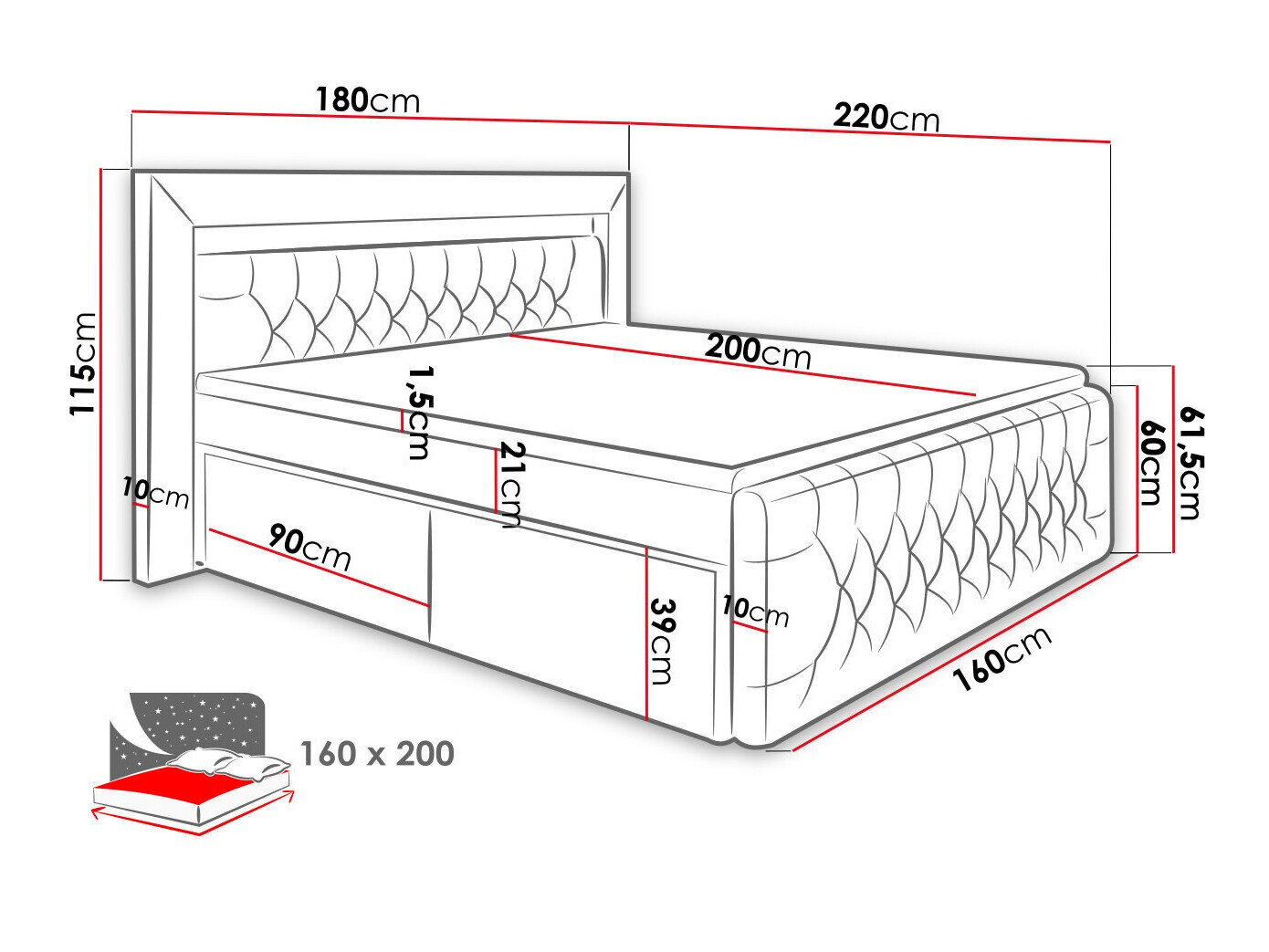 Boxspring Aura III