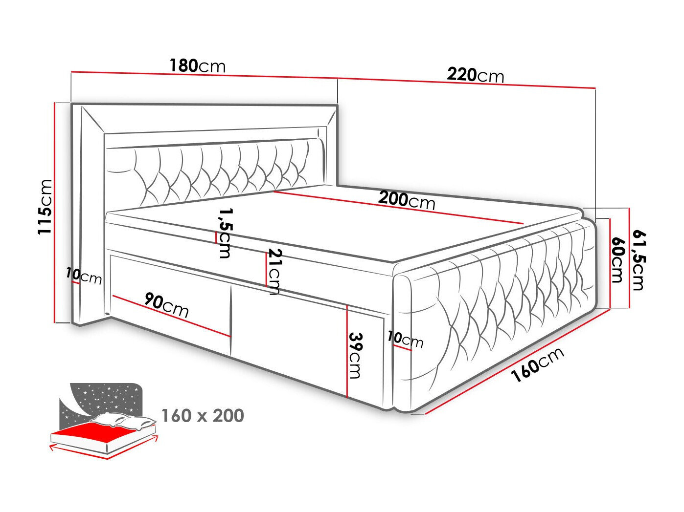 Boxspring Aura III