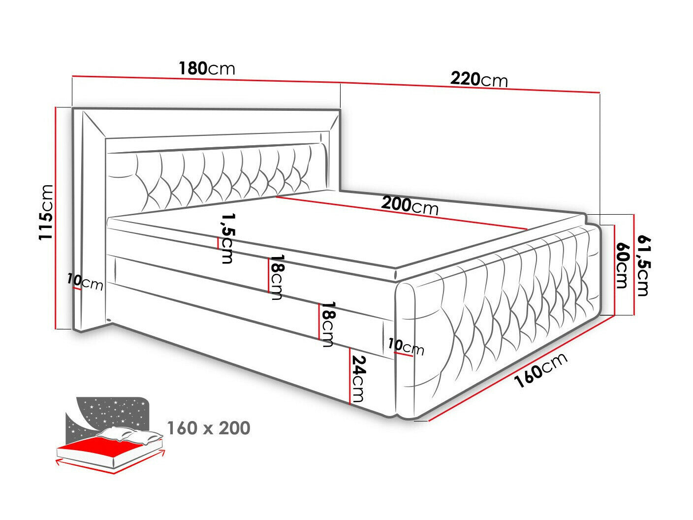 Boxspring Aura IV