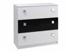 Ladekast Murrieta 109 (Wit + Glanzend zwart)