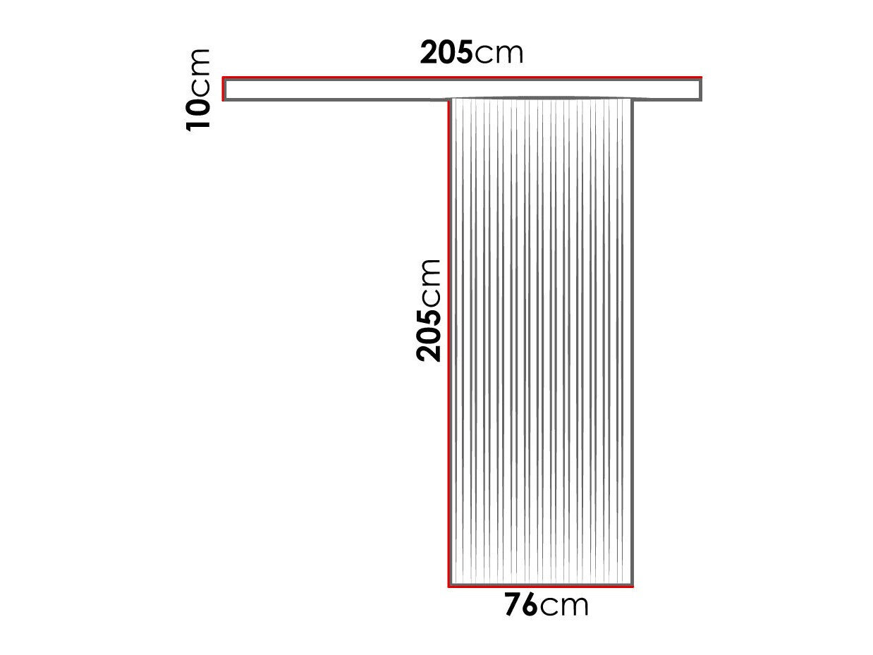 Skydedør Dover 201 (Antracit + Sort)
