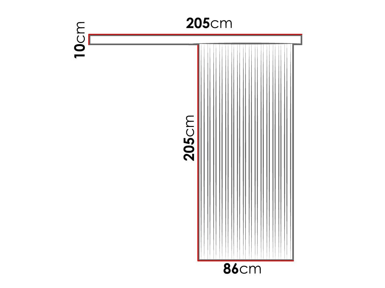 Skydedør Dover 202 (Craft gylden eg + Sort)