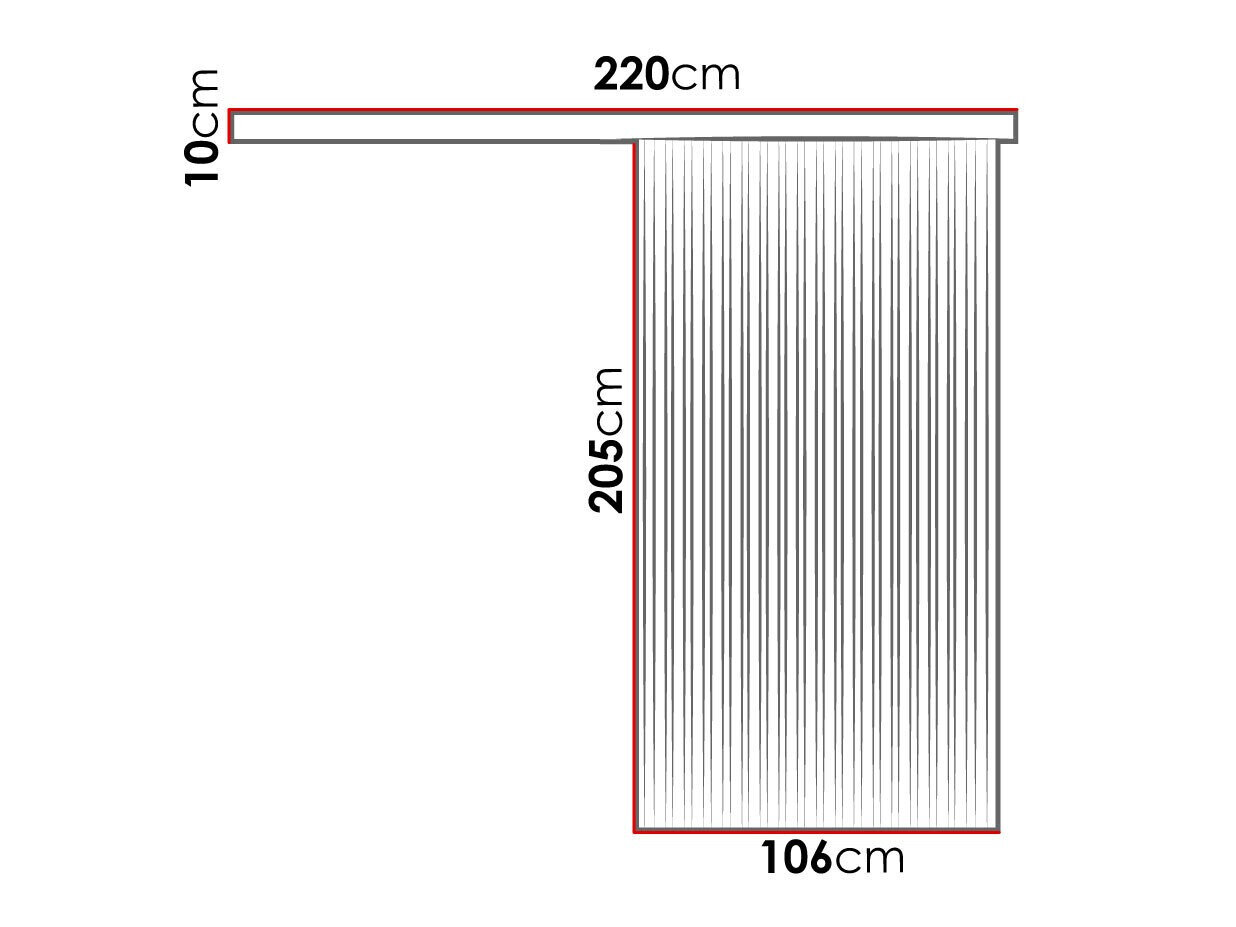 Skydedør Dover 204 (Sonoma eg + Sort)