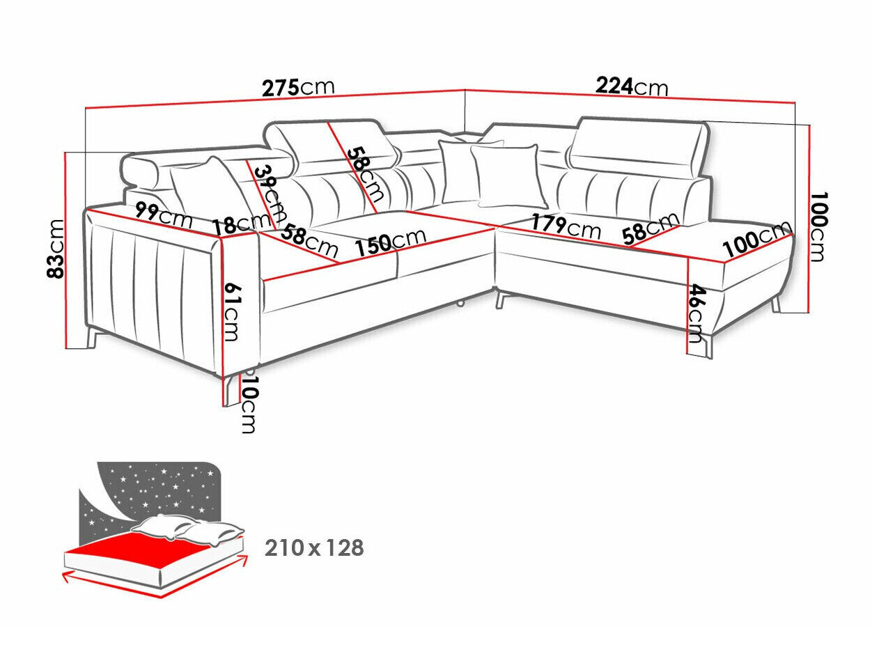 Hjørnesofa Sarasota 147 (Mono 231 + Botanical 36)