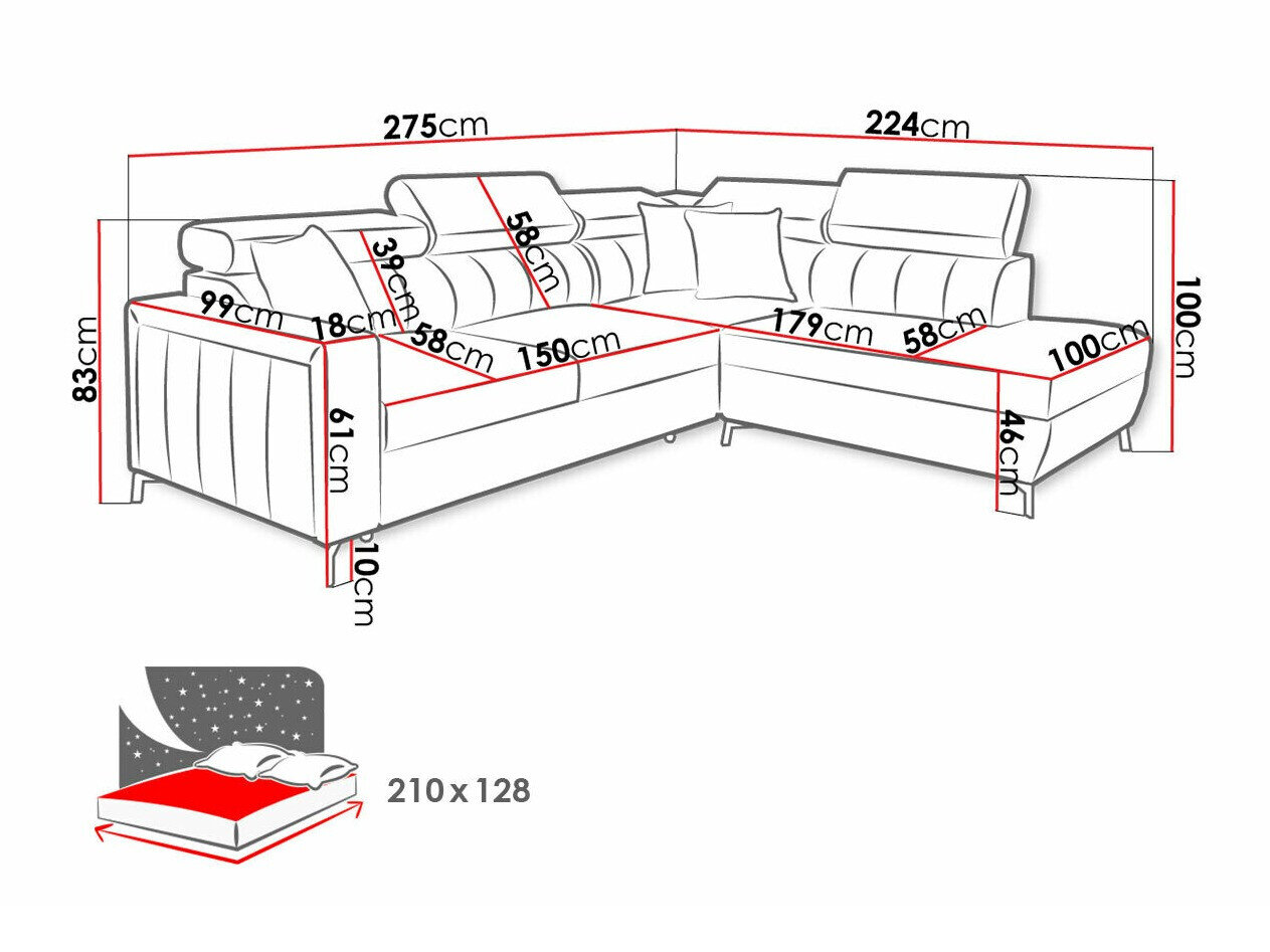 Hjørnesofa Sarasota 147 (Mono 242 + Botanical 36)