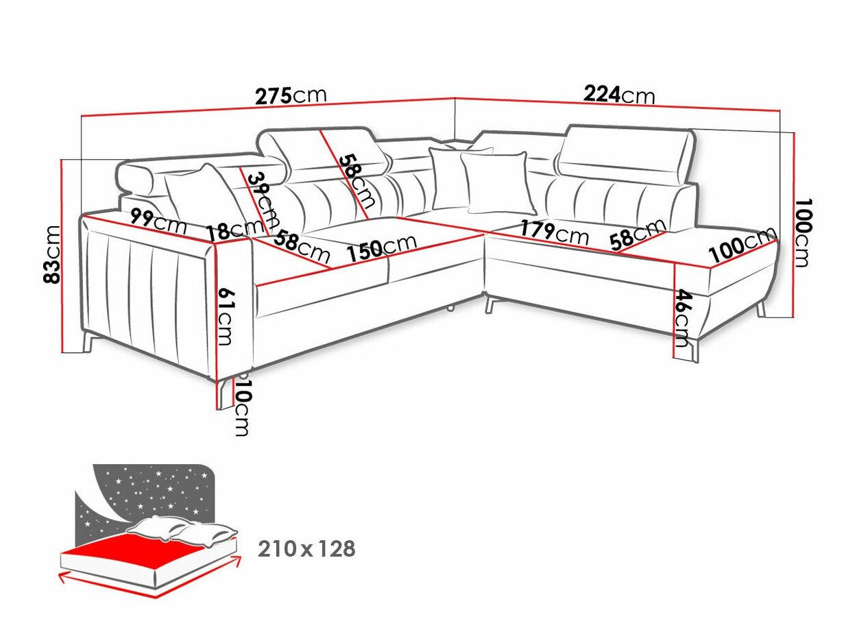 Hjørnesofa Sarasota 147 (Mono 244 + Botanical 36)