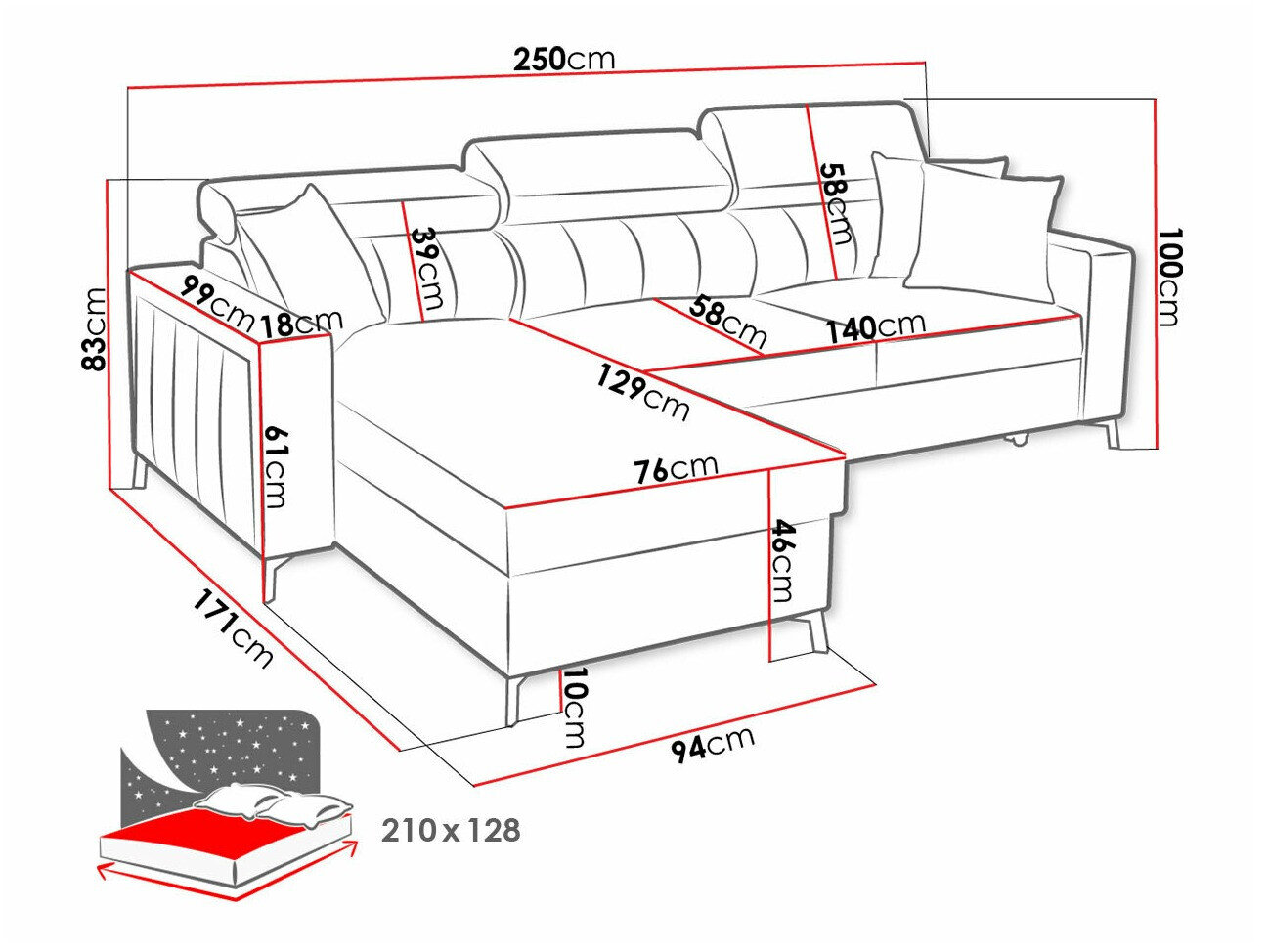 Hjørnesofa Sarasota 151 (Mono 242 + Botanical 36)