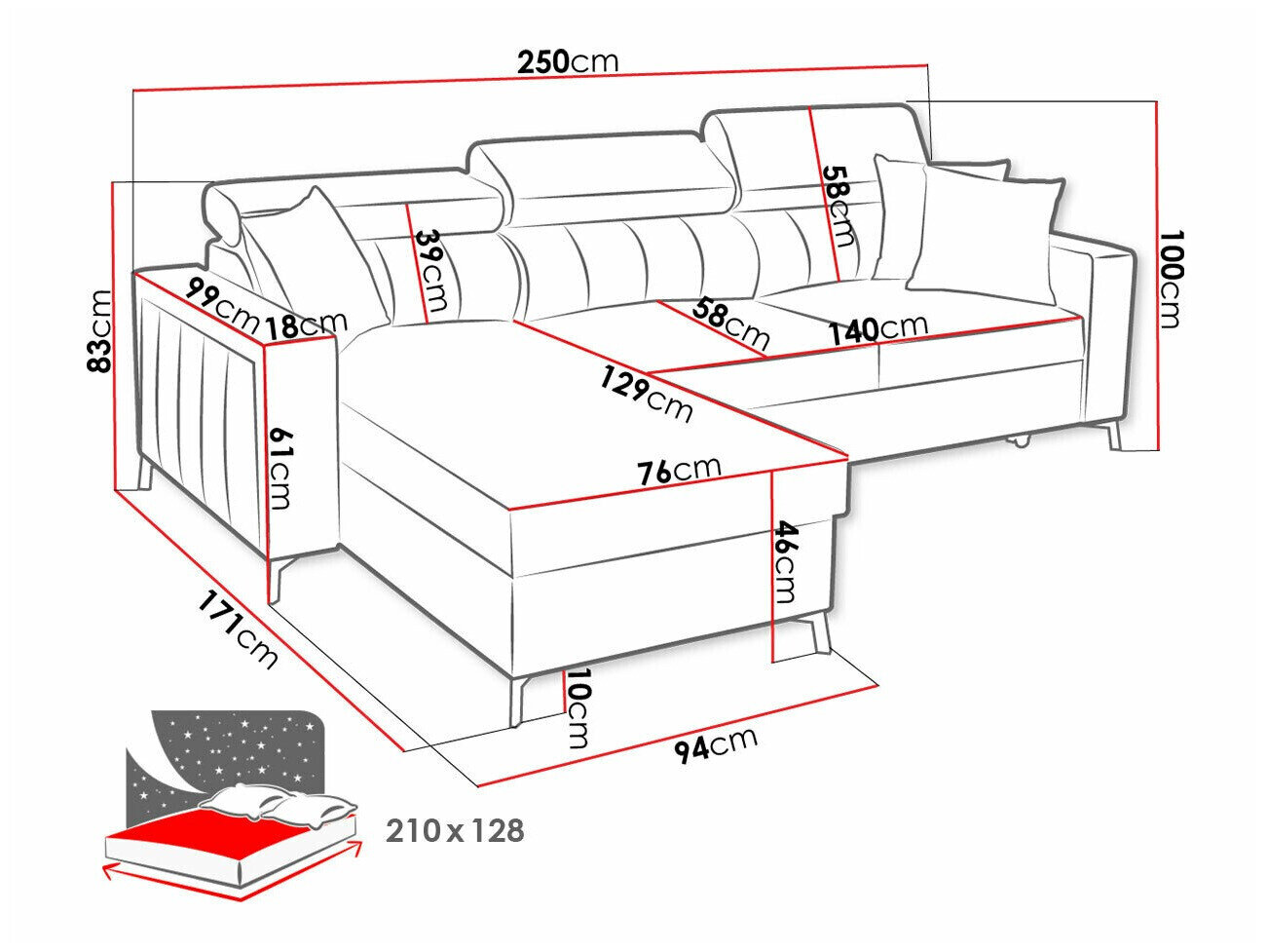 Hjørnesofa Sarasota 151 (Mono 244 + Botanical 36)