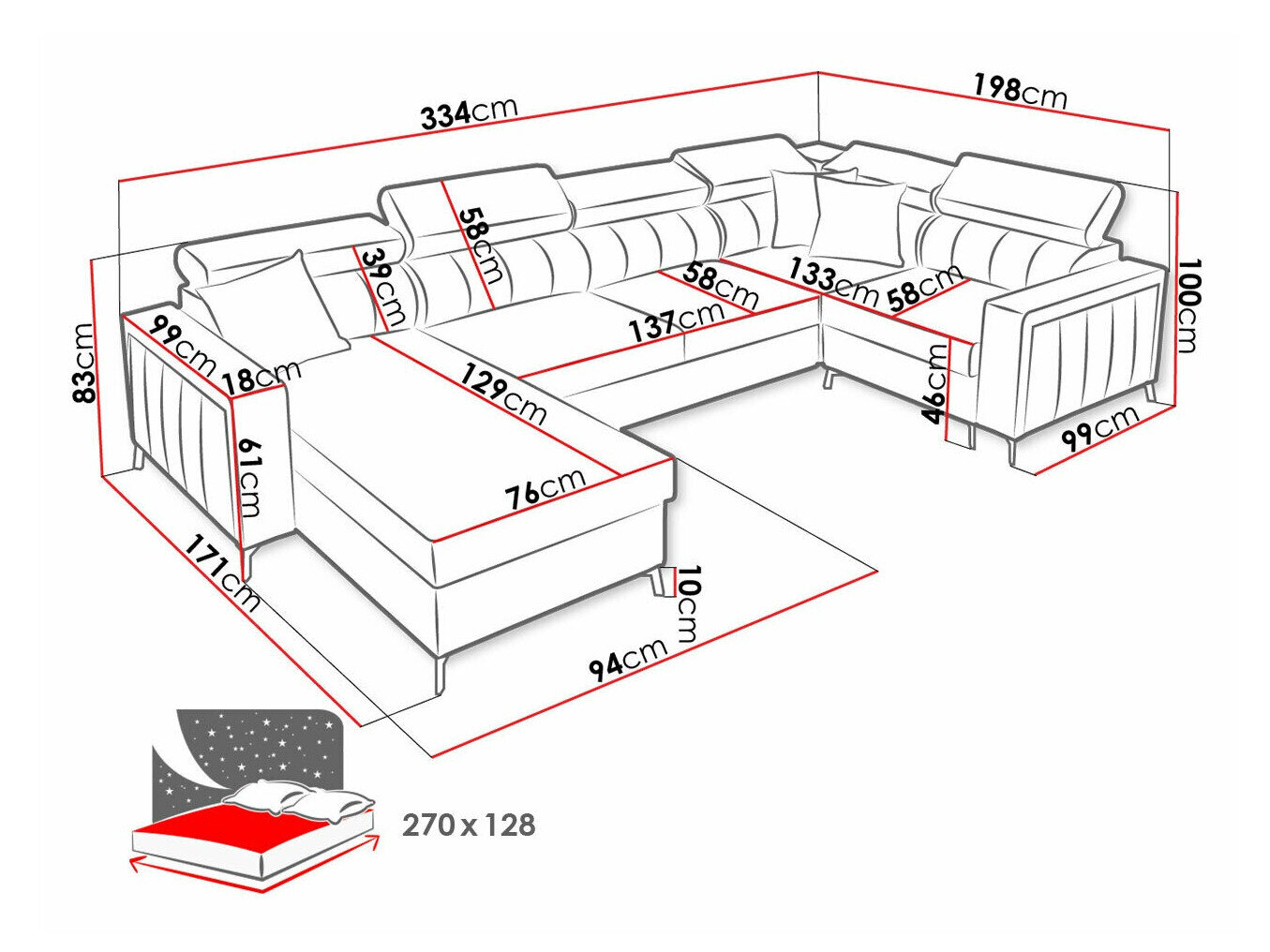 Hjørnesofa Sarasota 153 (Mono 231 + Botanical 36)