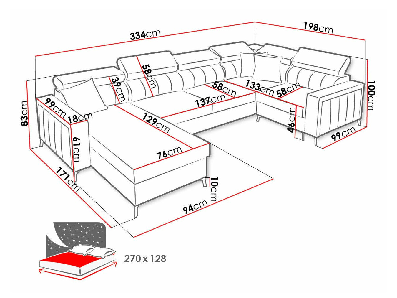 Hjørnesofa Sarasota 153 (Mono 231 + Botanical 36)