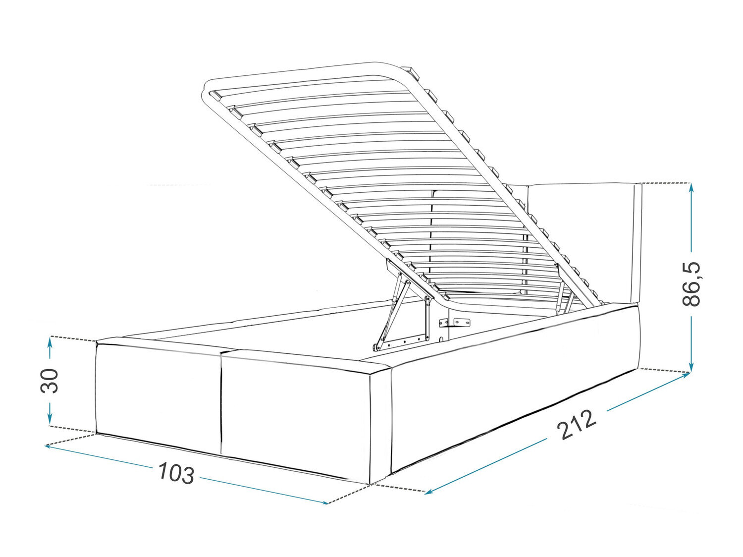 Bed Fairfield 109 (Crème)